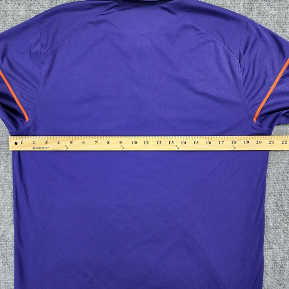 Clemson Tigers University Shirt Mens Medium Purple Polo Nike Dri Fit Performance - Picture 4 of 16